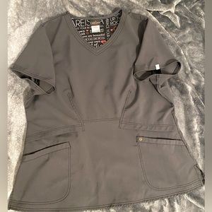 Careisma gray scrub top 2x